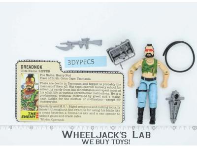 Ripper V1 100% Complete G.I. Joe 1985 Hasbro Vintage Action Figure