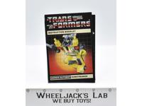 Sunstreaker Action Figure Instruction Manual 1984 Vintage Hasbro G1 Transformers