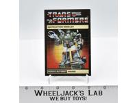 Hound Action Figure Vintage Instruction Manual 1984 Hasbro G1 Transformers