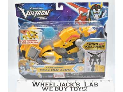 Legendary Yellow Lion Fire Ice Ray Netflix Voltron Playmates 2017 MOSC