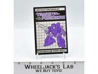 Horri-Bull Instruction Manual Booklet 1988 Hasbro G1 Transformers Action Figure
