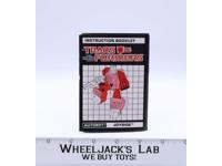 Joyride Instruction Manual Booklet 1987 Hasbro G1 Transformers Action Figure