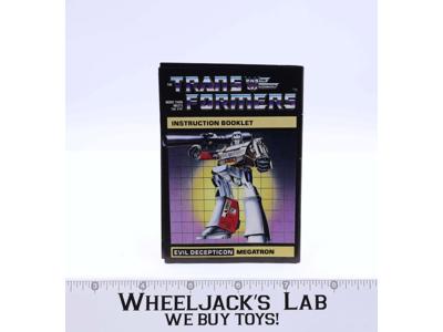 Megatron Action Figure Vintage Instruction Manual 1984 Hasbro G1 Transformers