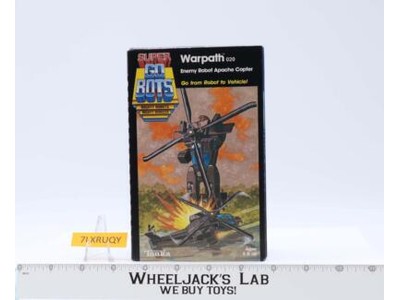 Warpath 100% Complete Super Go Bots 1984 Tonka Action Figure NEW MIB