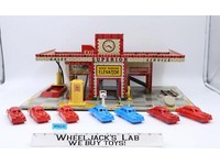 Superior Service Station Tin Litho 1949 T. Cohn Inc Vintage Toy Car Playset