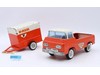 Orange U-Haul Ford Pickup Truck W/ Trailer Pressed Steel 1960s Nylint Vintage