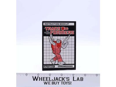Chromedome Action Figure Instruction Manual Booklet 1987 Hasbro G1 Transformers