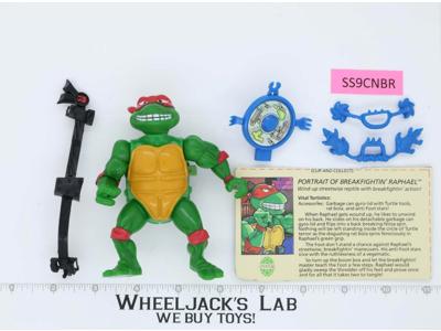 Breakfightin' Raphael 100% Complete TMNT 1989 Playmates Vintage Action Figure