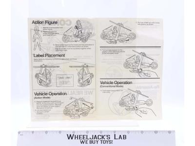 Kenner 1986 M.A.S.K. Condor Vintage Instruction Manual