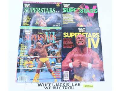 WWF Lot of 4 Magazines Superstars 4 5 6 7 Hulk Hogan 1989 1990 1991 1992