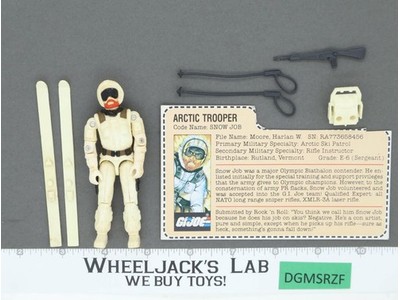 Snow Job V1 RED CARD BACK 100% Complete G.I. Joe 1983 Hasbro Vintage Figure