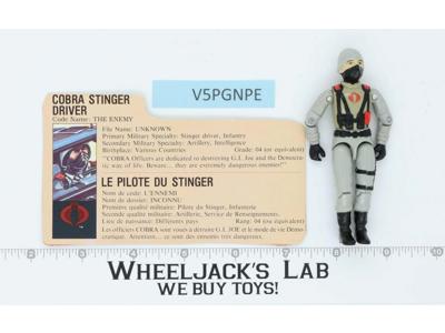 Cobra Stinger Driver V1 100% Complete G.I. Joe 1984 Hasbro Vintage Action Figure