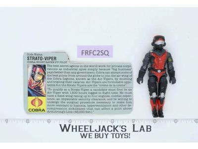 Strato-Viper V1 100% Complete G.I. Joe 1986 Hasbro Vintage Action Figure