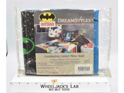 Batman Coordinating Pillow Sham #1 DC Comics 1989 Dacron Bed Pillow Cover