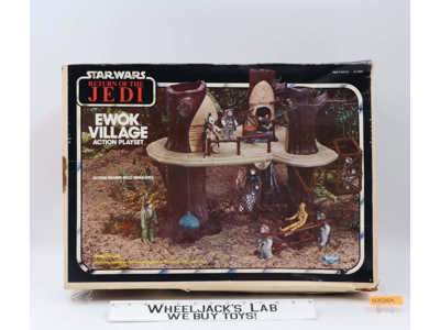 Endor Ewok Village 100% Complete Star Wars 1983 Kenner Action Figure Playset