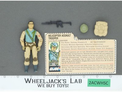 Airborne V1 100% Complete RED CARD BACK G.I. Joe 1983 Hasbro Vintage Figure