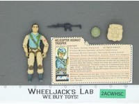Airborne V1 100% Complete RED CARD BACK G.I. Joe 1983 Hasbro Vintage Figure