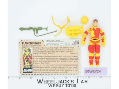 Blowtorch V1 RED CARD BACK 100% Complete G.I. Joe 1984 Hasbro Vintage Figure