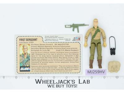 Duke V1 RED CARD BACK 100% Complete G.I. Joe 1983 Hasbro Vintage Action Figure