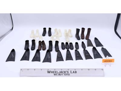 Lot of 39 Boots Shoes and Fins G.I. Joe Hasbro 1960's Vintage 12" Accessory