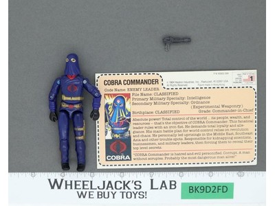 Cobra Commander V2 100% Complete RED CARD BACK G.I. Joe 1984 Hasbro Vintage