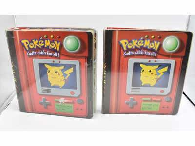 Rare Vintage POKEMON PIKACHU 1998 Nintendo Card Collectors 3 Ring Binder