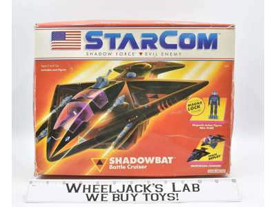 Shadowbat Battle Cruiser W/ Maj. Klag W Box Starcom 1986 Vintage Coleco