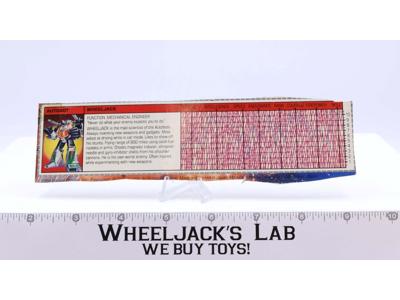 Wheeljack Action Figure Tech Spec 1985 Vintage Hasbro G1 Transformers