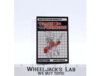 Grotusque Instruction Manual Booklet Action Figure 1986 Hasbro G1 Transformers