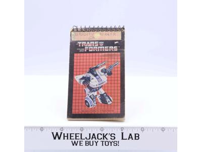 Jazz Memo Pad Notebook 3"x5" G1 Transformers Hasbro 1984 Vintage