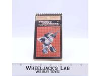 Jazz Memo Pad Notebook 3"x5" G1 Transformers Hasbro 1984 Vintage