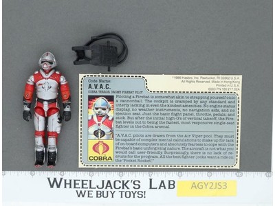 A.V.A.C. V1 100% Complete RED CARD BACK G.I. Joe 1986 Hasbro Vintage Figure