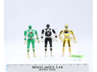 Lot of 3 Power Rangers 1990's 4-6" Bandai Action Figures