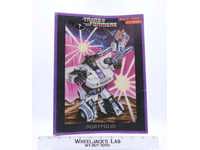 G1 Transformers Portfolio Pocket Folder 1986 Vintage Jazz Sky Warp
