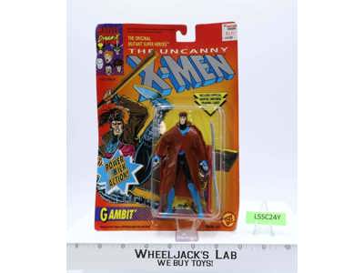 Gambit W/Power Kick Action The Uncanny X-Men 1992 Toy Biz NEW MOSC