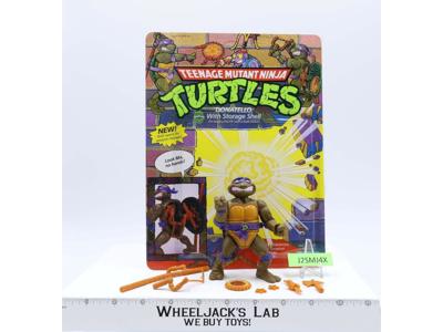 Storage Shell Donatello W/Cardback 100% Complete TMNT 1991 Playmates Vintage