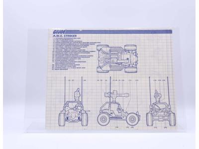 A.W.E. Striker 1985 ORIGINAL Instructions/ Blueprints G.I. Joe Hasbro