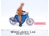 Rider on Blue Bicycle 1960's Japan Wind Up Tin Toy