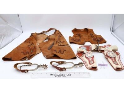 Buckin Bronc Suede Child's Western Cowboy Outfit TexTan 1940/50's Top Hand Togs