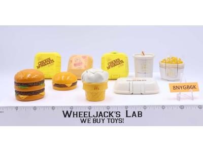 Lot of 9 McDonalds Changeables Happy Meal Toys 1990 Food Robots