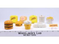 Lot of 9 McDonalds Changeables Happy Meal Toys 1990 Food Robots