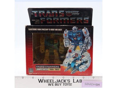Twin Twist 100% Complete W/BOX & INSERT G1 Transformers 1985 UNUSED STICKERS MIB
