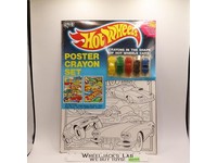 Poster Crayon Set Hot Wheels 1989 Mattel Crafthouse NEW SEALED