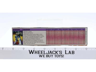 Megatron Action Figure Tech Spec 1984 Vintage Hasbro G1 Transformers