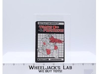 Crosshairs Action Figure Instruction Manual Booklet 1987 Hasbro G1 Transformers