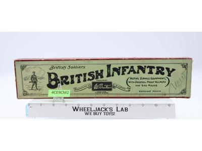 #258 British Infantry Soldiers W Britain NIB 1920's-30's Gas Masks