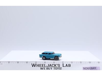 Aurora AFX Blue 1957 Chevy Nomad Wagon Red Windows HO Slot Car Tyco Vintage NICE