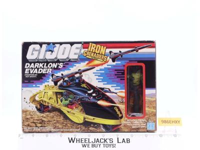 Darklon's Evader W/Driver 100% Complete GI Joe 1989 Hasbro Vehicle NEW MIB