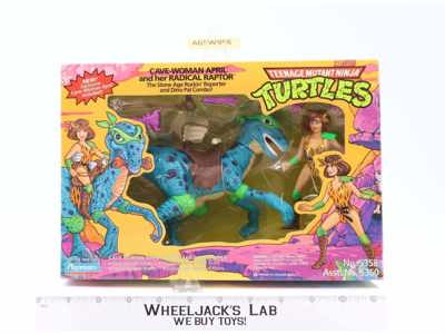 Cave Woman April W/ Radical Raptor TMNT 1992 Playmates Figure NEW MISB SEAELED
