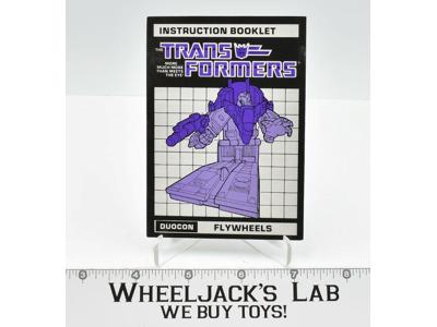 Flywheels Action Figure Instruction Manual Booklet 1987 Hasbro G1 Transformers